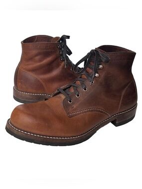 WOLVERINE 1000 Mile Men's Plain-Toe Boots Brown Leather Size 11.5 D - LIKE NEW!